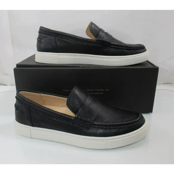 Women's Shoes Frye Ivy Penny Loafer Slip On Leather Comfort Black Size 7