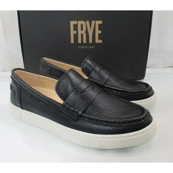 Women's Shoes Frye Ivy Penny Loafer Slip On Leather Comfort Black Size 7