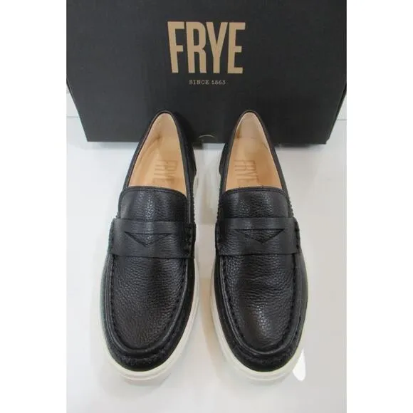 Women's Shoes Frye Ivy Penny Loafer Slip On Leather Comfort Black Size 7