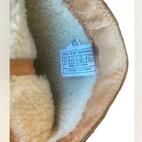 Womens Ugg Australia Boots Andra Brown Pebbled Leather 1005043 Buckle Zip 7 M US