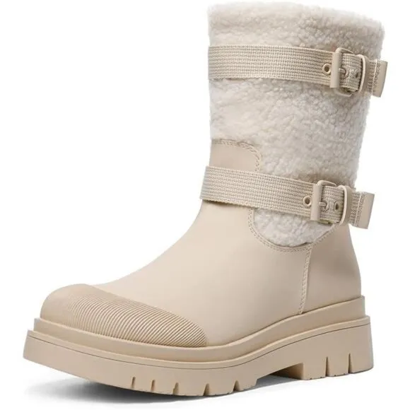 Women's Waterproof Winter Snow Boots with Warm Comfortable Fur Lining