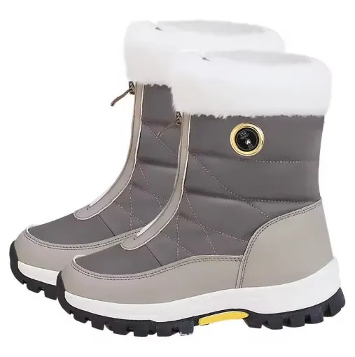 Women's Wool Electric Heated Shoes Heating Shoes Charging Heating Shoes Foot Warmer Wool Snow Boots