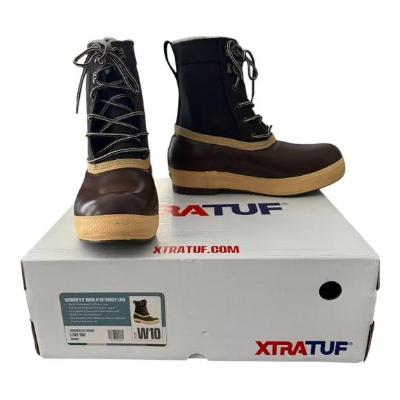Xtratuf Women’s 8” Insulated Legacy Waterproof Boot Commercial Grade Size 10