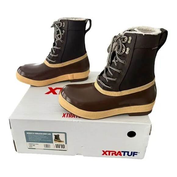 Xtratuf Women’s 8” Insulated Legacy Waterproof Boot Commercial Grade Size 10
