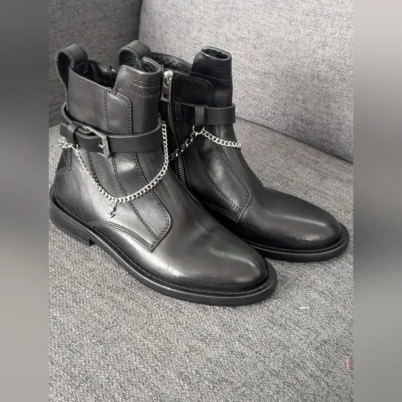 Zadig &amp; Voltaire Laureen Leather Zip Boots