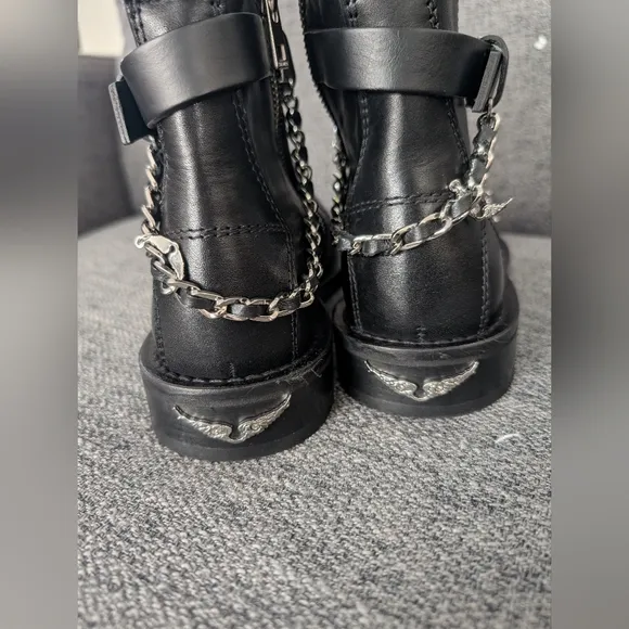 Zadig &amp; Voltaire Laureen Leather Zip Boots
