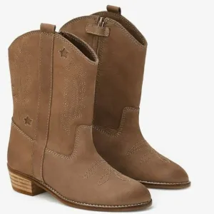ZARA GENUINE LEATHER EMBROIDERED COWBOY BOOTS 7.5